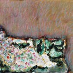Hanno Edelmann (*1923): Grüner Diwan, 1991, Aquarell. Pastell, Mischtechnik auf Bütten 42 x 55 cm